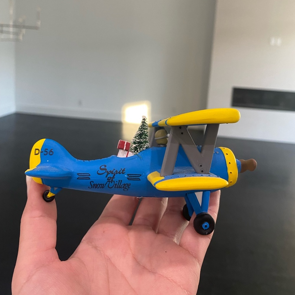 Department 56 blue airplane